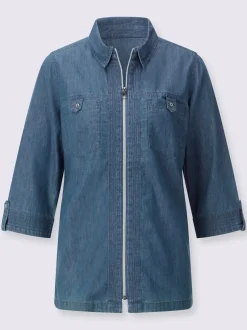 Chemisier en jean pur coton