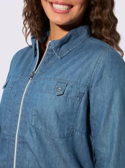 Chemisier en jean pur coton