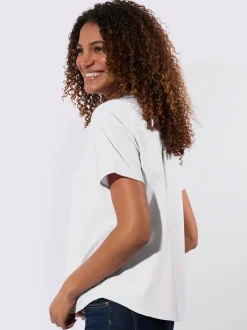 Chemisier à manches courtes 50% coton