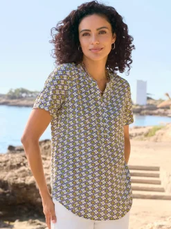 Chemisier à manches courtes pure viscose