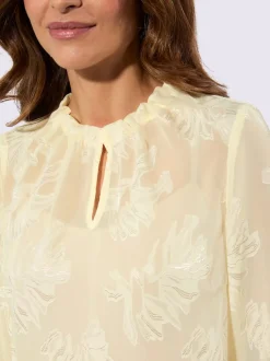 Chemisier à manches longues motif jacquard original