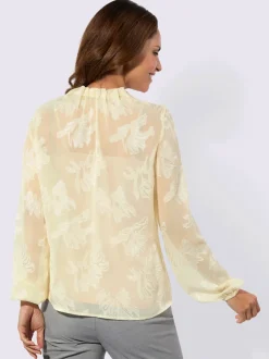 Chemisier à manches longues motif jacquard original