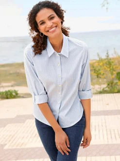 Chemisier rayé 50% coton