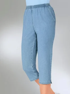 Corsaire en jean ceinture élastique confortable
