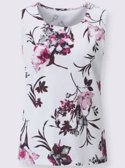 Débardeur en motif floral avec col rond