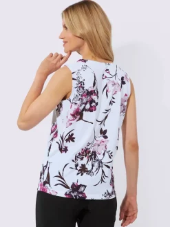Débardeur en motif floral avec col rond