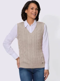 Débardeur en tricot mélange coton-viscose