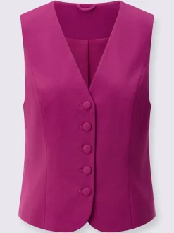 Gilet de costume sans manches col en V profond polyester recyclé