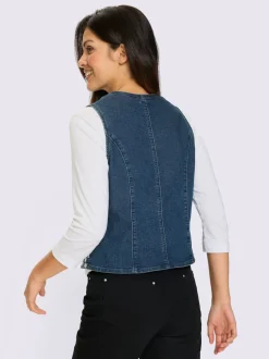 Gilet en jean denim doux
