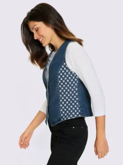 Gilet en jean denim doux