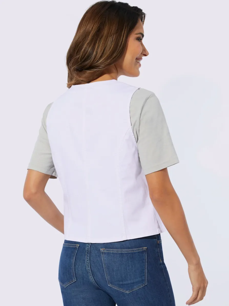 Gilet en jean denim doux