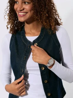 Gilet en jean qualité coton doux sur la peau