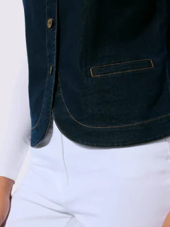Gilet en jean qualité coton doux sur la peau