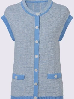 Gilet en tricot boutons décoratifs