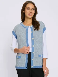 Gilet en tricot boutons décoratifs