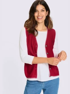 Gilet en tricot contrastes décoratifs