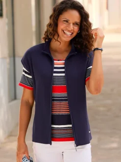 Gilet en tricot coupe décontractée aux épaules