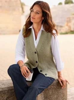 Gilet en tricot 14% laine