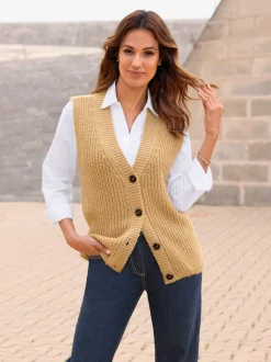 Gilet en tricot 14% laine