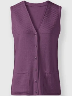 Gilet en tricot 50% laine vierge