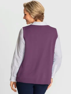 Gilet en tricot 50% laine vierge