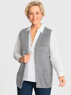 Gilet en tricot 50% laine vierge