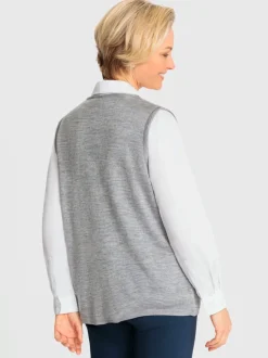 Gilet en tricot 50% laine vierge