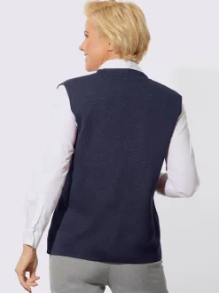 Gilet en tricot 50% laine vierge (mérinos)