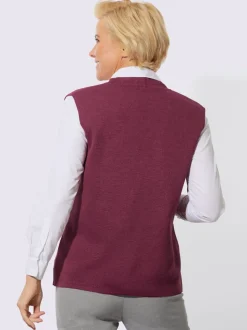 Gilet en tricot 50% laine vierge (mérinos)