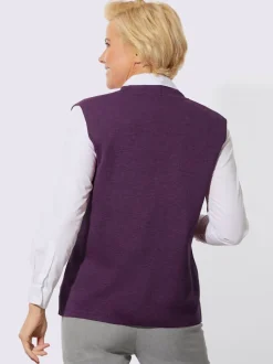 Gilet en tricot 50% laine vierge (mérinos)
