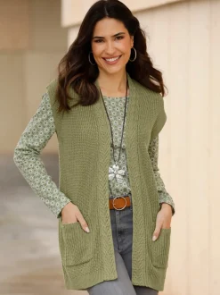 Gilet en tricot poches plaquées