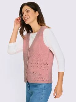 Gilet en tricot superbe motif ajouré