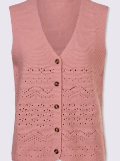 Gilet en tricot superbe motif ajouré