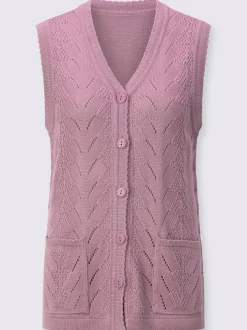 Gilet en tricot tricot ajouré