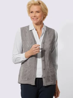 Gilet en tricot tricot ajouré