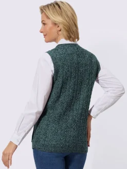 Gilet en tricot tricot chiné