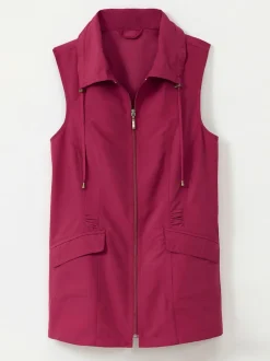 Gilet féminin sans manches avec col à revers