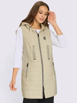 Gilet long en polyester recyclé