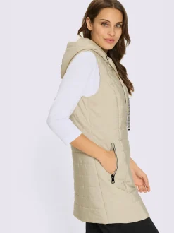 Gilet long en polyester recyclé