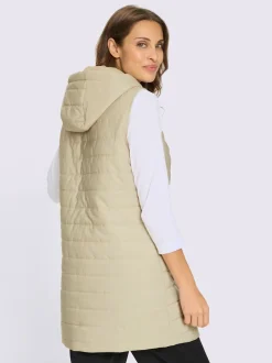 Gilet long en polyester recyclé