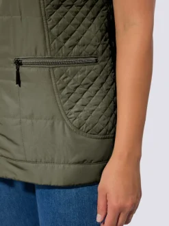 Gilet matelassé mélange de motifs matelassés