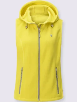 Gilet polaire capuche avec coulisse et lien à nouer