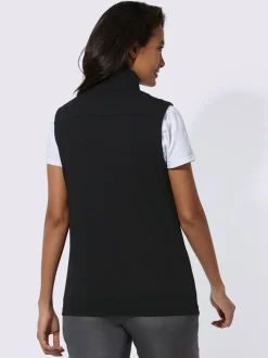 Gilet sans manches en viscose et poches zippées