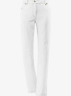 Jean coupe droite avec ceinture élastique au dos
