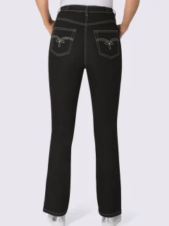 Jean coupe 5 poches ceinture élastique latérale
