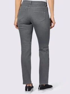 Jean en denim droit avec poches avant et passants