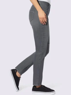Jean en denim droit avec poches avant et passants