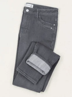 Jean en denim droit avec poches avant et passants