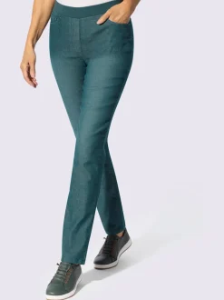 Jean femme confortable avec ceinture élastique