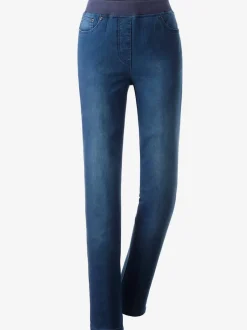 Jean femme confortable avec ceinture élastique